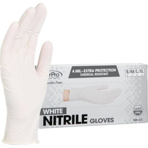 Nitrile (Powder Free) Sensitive Gloves 100 Pcs - L N..AC 11/02/2026 ابيض