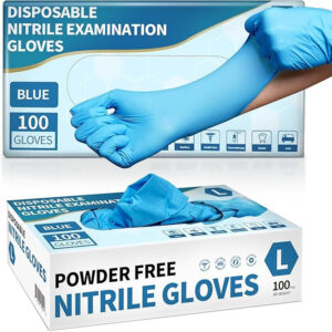Nitrile (Powder Free) Sensitive Gloves 100 Pcs - S ازرق